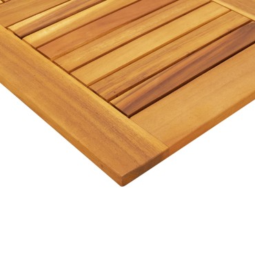 vidaXL Επιφάνεια Τραπεζιού Τετράγωνη 80x80x2,2cm Μασίφ Ξύλο Ακακίας 1 τεμ.