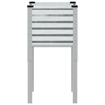 vidaXL Ζαρντινιέρα Κήπου 45x45x88 εκ. από Γαλβανισμένο Χάλυβα
