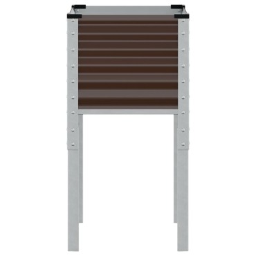 vidaXL Ζαρντινιέρα Κήπου Καφέ 45x45x88 εκ. από Ατσάλι