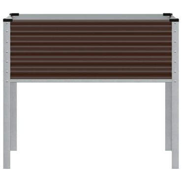 vidaXL Ζαρντινιέρα Κήπου Καφέ 100x41x90 εκ. από Ατσάλι