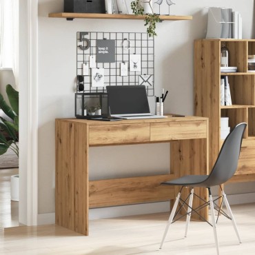 vidaXL Γραφείο Αρτισιανή Δρυς 101x50x76,5cm από Επεξεργασμένο Ξύλο 1 τεμ.
