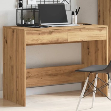 vidaXL Γραφείο Αρτισιανή Δρυς 101x50x76,5cm από Επεξεργασμένο Ξύλο 1 τεμ.