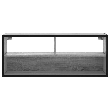 vidaXL Έπιπλο Τηλεόρασης Γκρι Sonoma 100x31x39,5cm Επεξ.Ξύλο/Μέταλλο