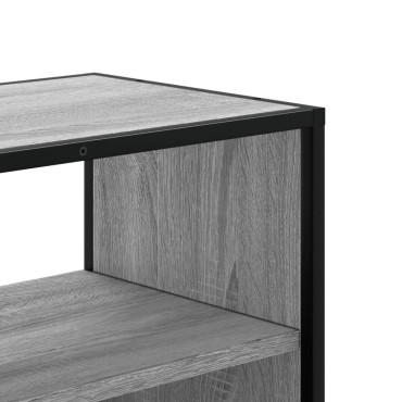 vidaXL Έπιπλο Τηλεόρασης Γκρι Sonoma 100x31x39,5cm Επεξ.Ξύλο/Μέταλλο