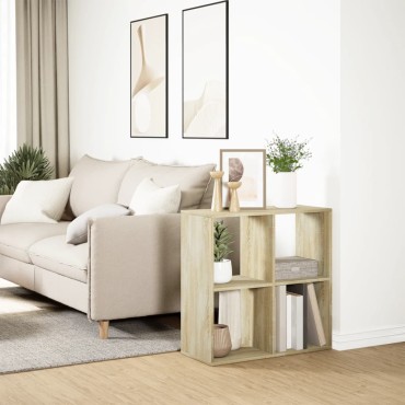 vidaXL Βιβλιοθήκη/Διαχωριστικό Χώρου Δρυς 69,5x29x69,5cm Επεξ. Ξύλο 1 τεμ.