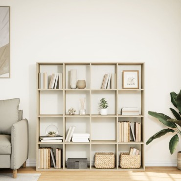 vidaXL Βιβλιοθήκη Sonoma Δρυς 137,5x29x137,5cm Επεξεργασμένο Ξύλο 1 τεμ.
