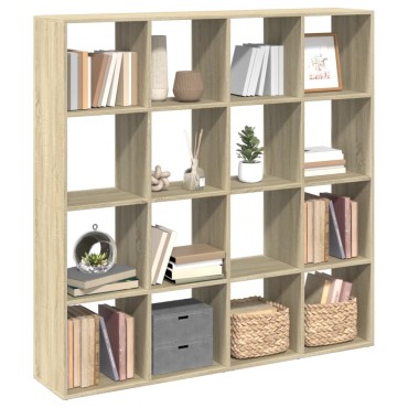vidaXL Βιβλιοθήκη Sonoma Δρυς 137,5x29x137,5cm Επεξεργασμένο Ξύλο 1 τεμ.