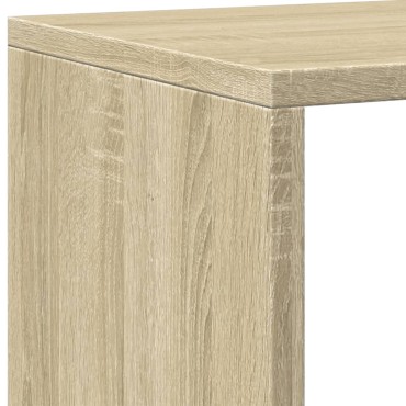 vidaXL Βιβλιοθήκη Sonoma Δρυς 137,5x29x137,5cm Επεξεργασμένο Ξύλο 1 τεμ.