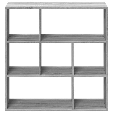 vidaXL Βιβλιοθήκη/Διαχωριστικό Χώρου Γκρι 102x29x103,5cm Επεξ. Ξύλο 1 τεμ.