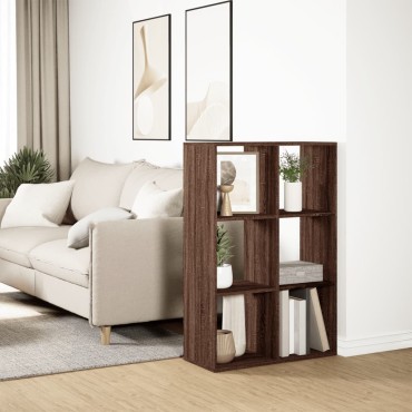 vidaXL Βιβλιοθήκη/Διαχωριστικό Χώρου Δρυς 69,5x29x103,5cm Επεξ. Ξύλο 1 τεμ.