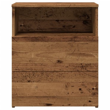 vidaXL Κομοδίνο Όψη Παλαιού Ξύλου 50x32x60cm από Επεξ. Ξύλο 1 τεμ.