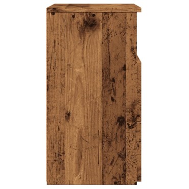 vidaXL Κομοδίνο Όψη Παλαιού Ξύλου 50x32x60cm από Επεξ. Ξύλο 1 τεμ.