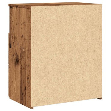 vidaXL Κομοδίνο Όψη Παλαιού Ξύλου 50x32x60cm από Επεξ. Ξύλο 1 τεμ.