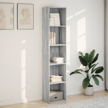 vidaXL Βιβλιοθήκη Γκρι Sonoma 40x30x189cm από Επεξεργ. Ξύλο 1 τεμ.