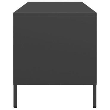 vidaXL Έπιπλο Τηλεόρασης Μαύρο 101,5x39x43,5cm Ατσάλι Ψυχρής Έλασης