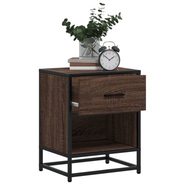vidaXL Κομοδίνα Καφέ Δρυς 40x31x50cm από Επεξεργασμένο Ξύλο 1 τεμ.