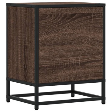 vidaXL Κομοδίνα Καφέ Δρυς 40x31x50cm από Επεξεργασμένο Ξύλο 1 τεμ.