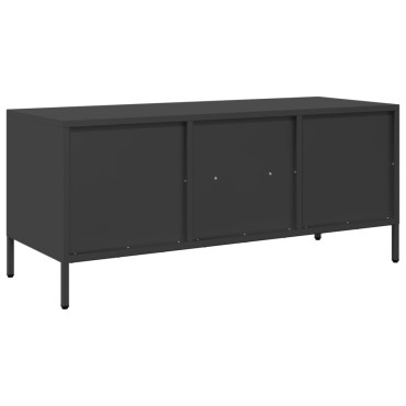 vidaXL Έπιπλο Τηλεόρασης Μαύρο 101,5x39x43,5cm Ατσάλι Ψυχρής Έλασης