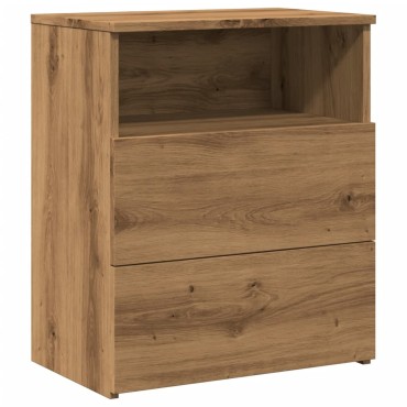 vidaXL Κομοδίνο Αρτισιανή Δρυς 50x32x60cm από Επεξεργασμένο Ξύλο 1 τεμ.
