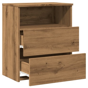 vidaXL Κομοδίνο Αρτισιανή Δρυς 50x32x60cm από Επεξεργασμένο Ξύλο 1 τεμ.