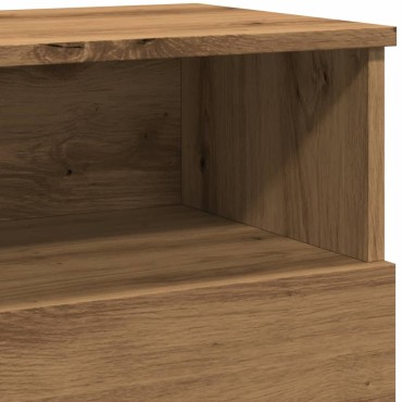 vidaXL Κομοδίνο Αρτισιανή Δρυς 50x32x60cm από Επεξεργασμένο Ξύλο 1 τεμ.