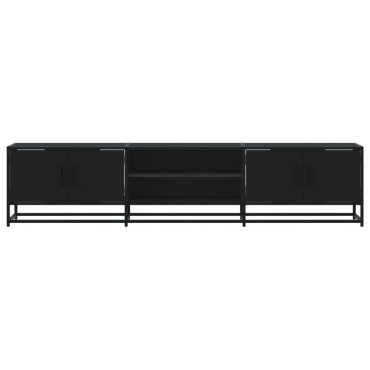 vidaXL Έπιπλο Τηλεόρασης Μαύρο 180x35x41cm Επεξεργασμένο Ξύλο