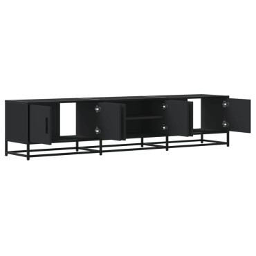 vidaXL Έπιπλο Τηλεόρασης Μαύρο 180x35x41cm Επεξεργασμένο Ξύλο