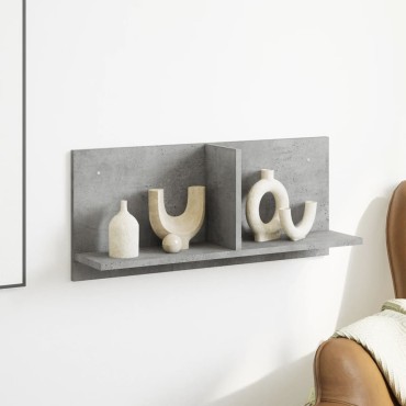 vidaXL Ντουλάπι Τοίχου Γκρι Σκυρ. 70x16,5x30cm από Επεξεργασμένο Ξύλο 1 τεμ.