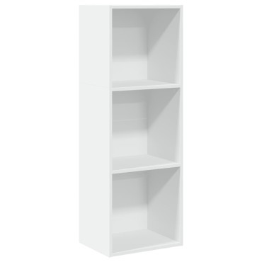 vidaXL Βιβλιοθήκη Λευκή 40x30x114cm από Επεξεργασμένο Ξύλο 1 τεμ.