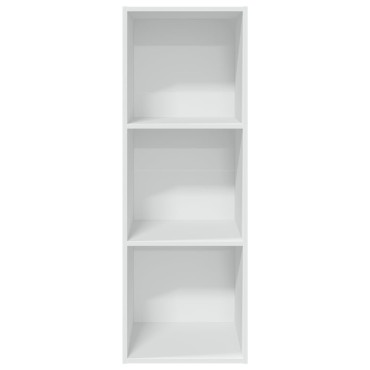 vidaXL Βιβλιοθήκη Λευκή 40x30x114cm από Επεξεργασμένο Ξύλο 1 τεμ.