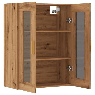 vidaXL Κρεμαστό Ντουλάπι Τοίχου Αρτισιανή Δρυς 69,5x34x90cm Επεξ. Ξύλο 1 τεμ.