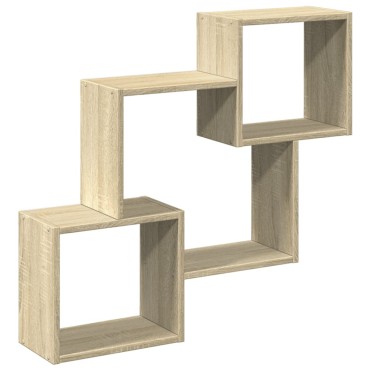 vidaXL Ντουλάπι Τοίχου Sonoma Δρυς 78x18x71cm από Επεξεργασμένο Ξύλο 1 τεμ.