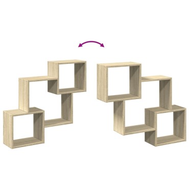 vidaXL Ντουλάπι Τοίχου Sonoma Δρυς 78x18x71cm από Επεξεργασμένο Ξύλο 1 τεμ.