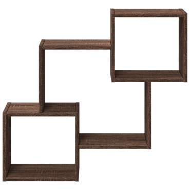 vidaXL Ντουλάπι Τοίχου Καφέ Δρυς 78x18x71cm από Επεξεργασμένο Ξύλο 1 τεμ.