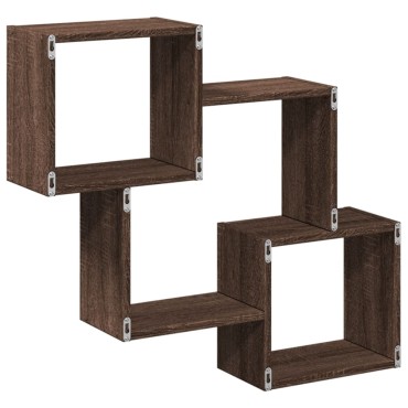 vidaXL Ντουλάπι Τοίχου Καφέ Δρυς 78x18x71cm από Επεξεργασμένο Ξύλο 1 τεμ.