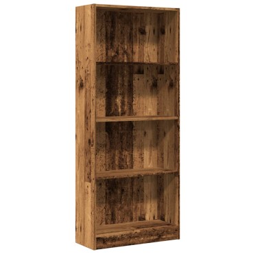 vidaXL Βιβλιοθήκη Όψη Παλαιού Ξύλου 60x24x143cm Επεξεργασμένο Ξύλο 1 τεμ.