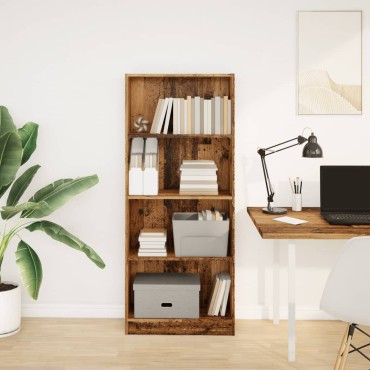 vidaXL Βιβλιοθήκη Όψη Παλαιού Ξύλου 60x24x143cm Επεξεργασμένο Ξύλο 1 τεμ.
