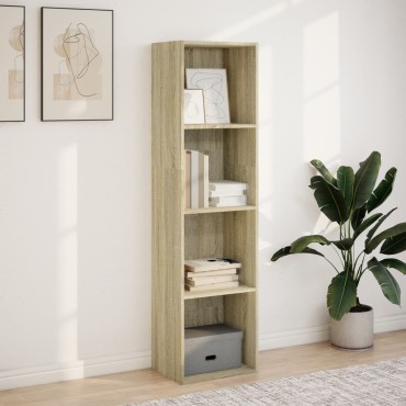 vidaXL Βιβλιοθήκη Sonoma Δρυς 40x30x152cm από Επεξεργασμένο Ξύλο 1 τεμ.