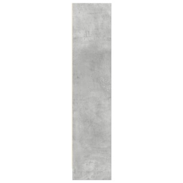 vidaXL Βιβλιοθήκη Γκρι Σκυροδέματος 80x24x109cm Επεξεργ. Ξύλο 1 τεμ.