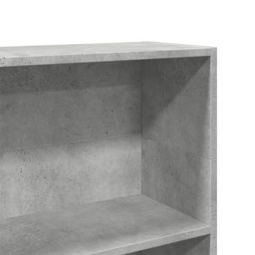 vidaXL Βιβλιοθήκη Γκρι Σκυροδέματος 80x24x109cm Επεξεργ. Ξύλο 1 τεμ.