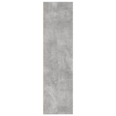 vidaXL Βιβλιοθήκη Γκρι Σκυροδέματος 80x30x114cm Επεξεργ. Ξύλο 1 τεμ.