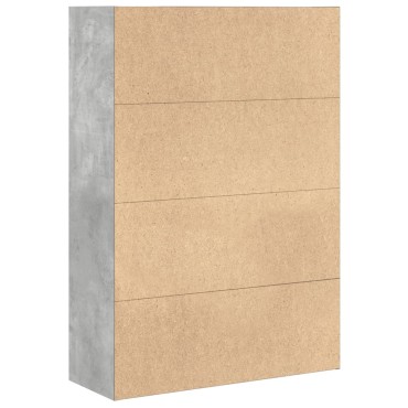 vidaXL Βιβλιοθήκη Γκρι Σκυροδέματος 80x30x114cm Επεξεργ. Ξύλο 1 τεμ.