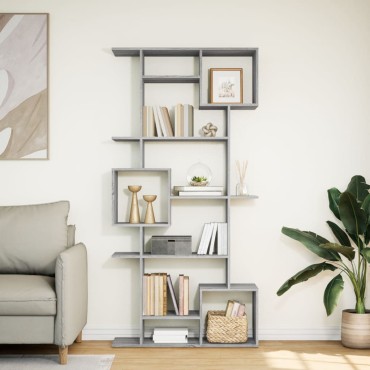 vidaXL Βιβλιοθήκη Γκρι Sonoma 92x29x188cm από Επεξεργασμένο Ξύλο 1 τεμ.