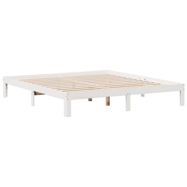 vidaXL Κρεβάτι Βιβλιοθήκη Χωρίς Στρώμα 180x200 εκ Μασίφ Ξύλο Πεύκου