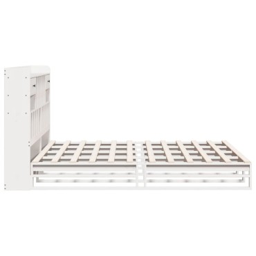 vidaXL Κρεβάτι Βιβλιοθήκη Χωρίς Στρώμα 180x200 εκ Μασίφ Ξύλο Πεύκου