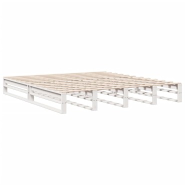 vidaXL Κρεβάτι Βιβλιοθήκη Χωρίς Στρώμα 180x200 εκ Μασίφ Ξύλο Πεύκου