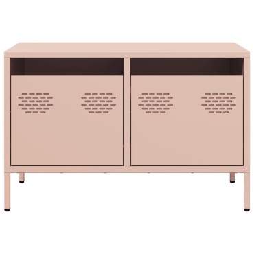 vidaXL Έπιπλο Τηλεόρασης Ροζ 68x39x43,5cm Χάλυβας Ψυχρής Έλασης