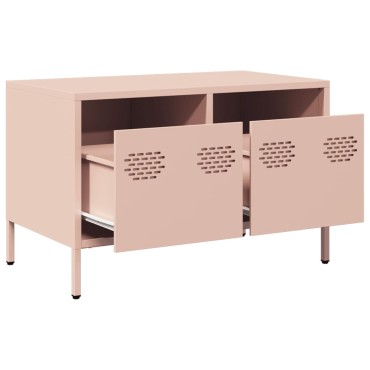 vidaXL Έπιπλο Τηλεόρασης Ροζ 68x39x43,5cm Χάλυβας Ψυχρής Έλασης