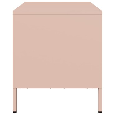 vidaXL Έπιπλο Τηλεόρασης Ροζ 68x39x43,5cm Χάλυβας Ψυχρής Έλασης