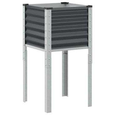 vidaXL Ζαρντινιέρα Κήπου Ανθρακί 45x45x88 εκ. από Ατσάλι